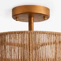 Gold canopy and woven rattan detail