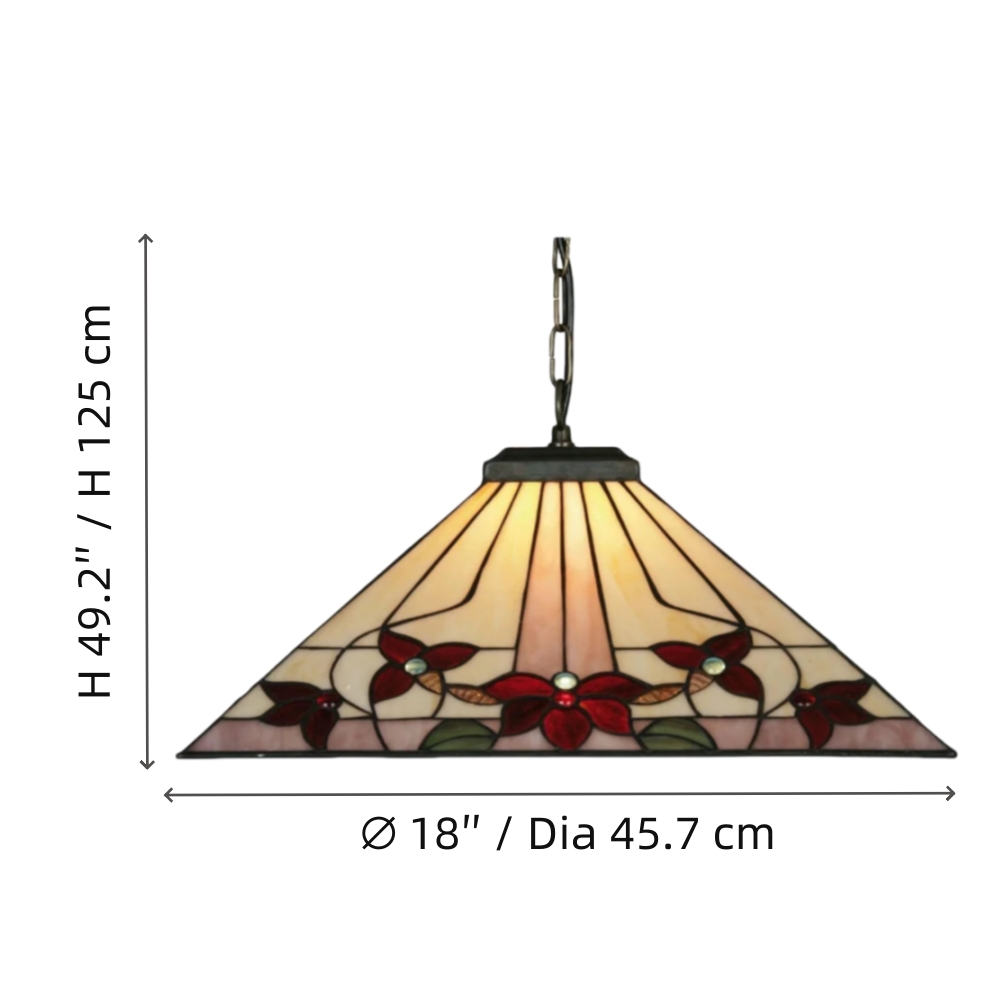 Maatdiagram van de TF Camillo hanglamp
