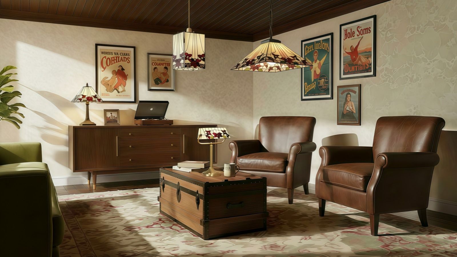 TF Camillo-serie in een vintage woonkamer
