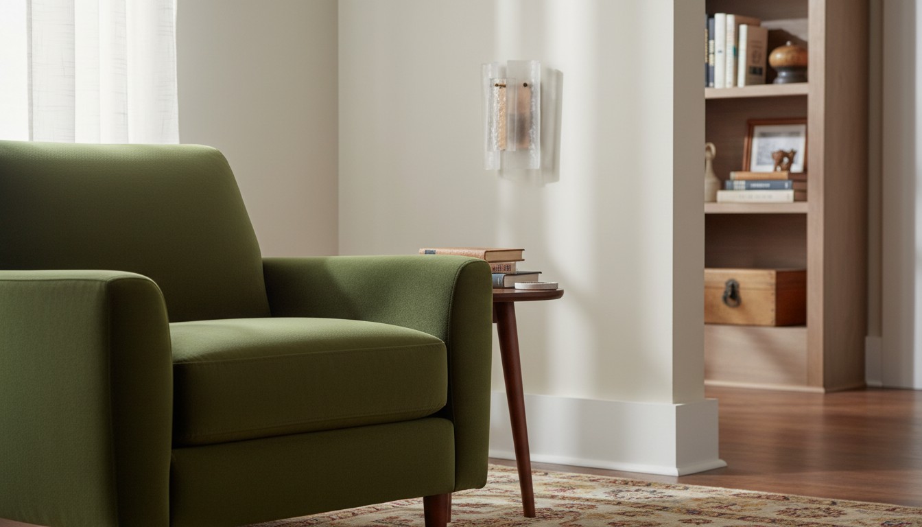 Velora gelaagde wandlamp in een woonkamer