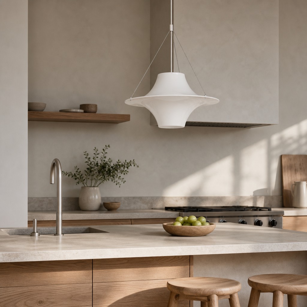 Saebery hanglamp in een keukeninterieur