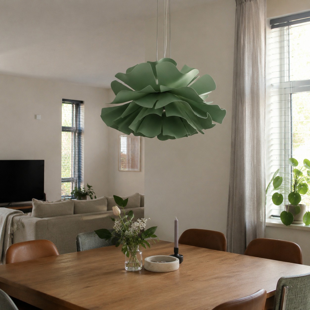 Fotorecensie lotus hanglamp in woning