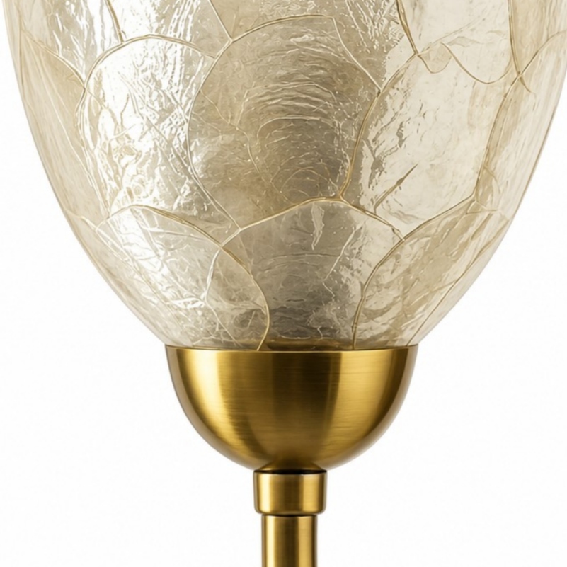 Handgemaakte lampenkap met messing detail