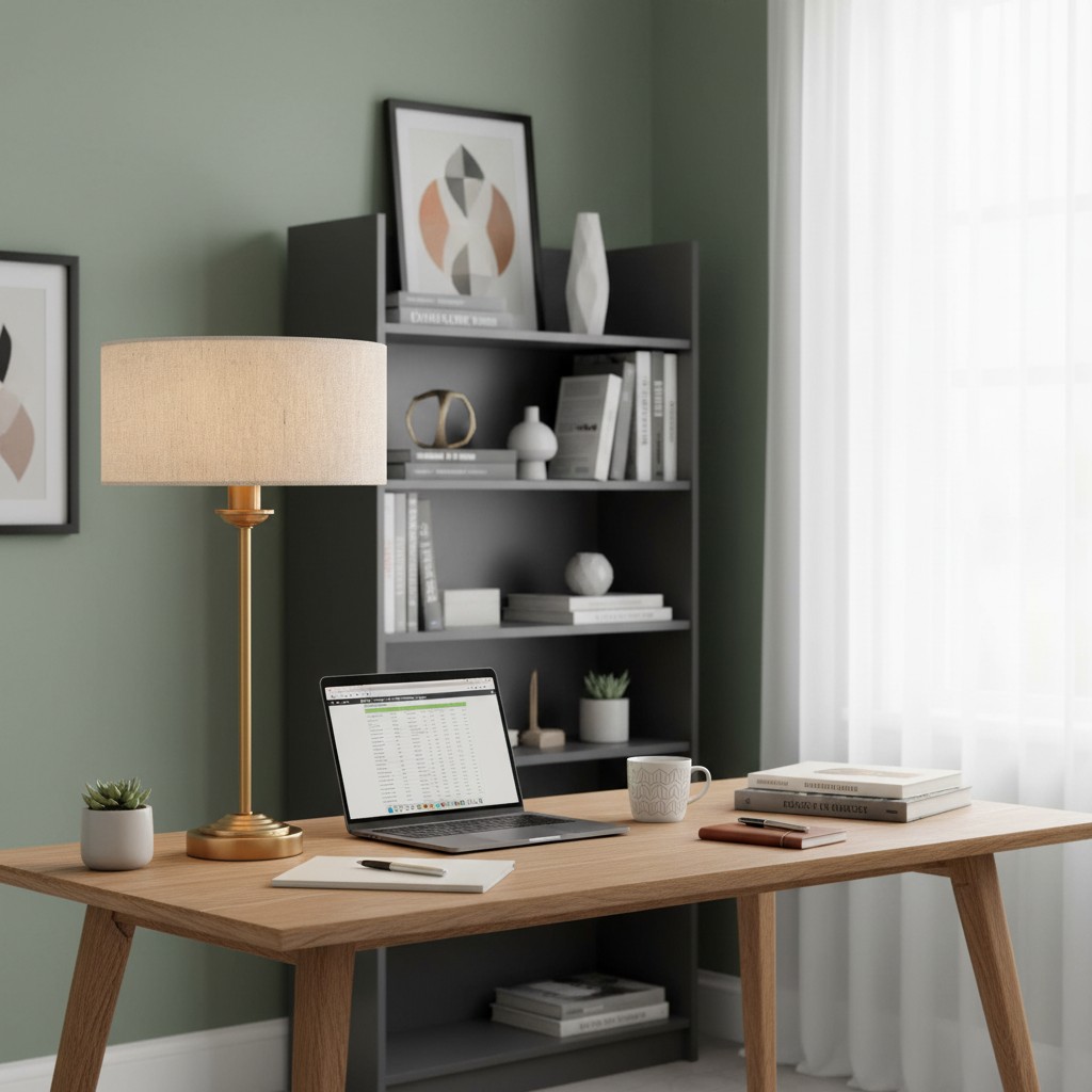 Tela tafellamp op een bureau