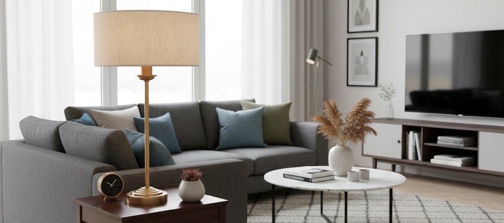 Tela tafellamp in een woonkamer