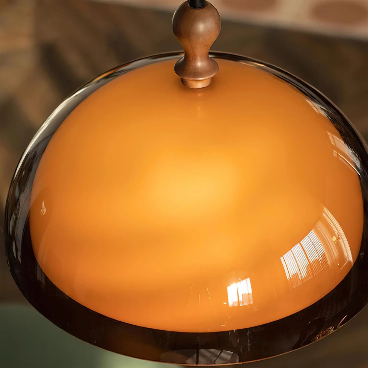 Detail van de glanzende zonsondergangkap