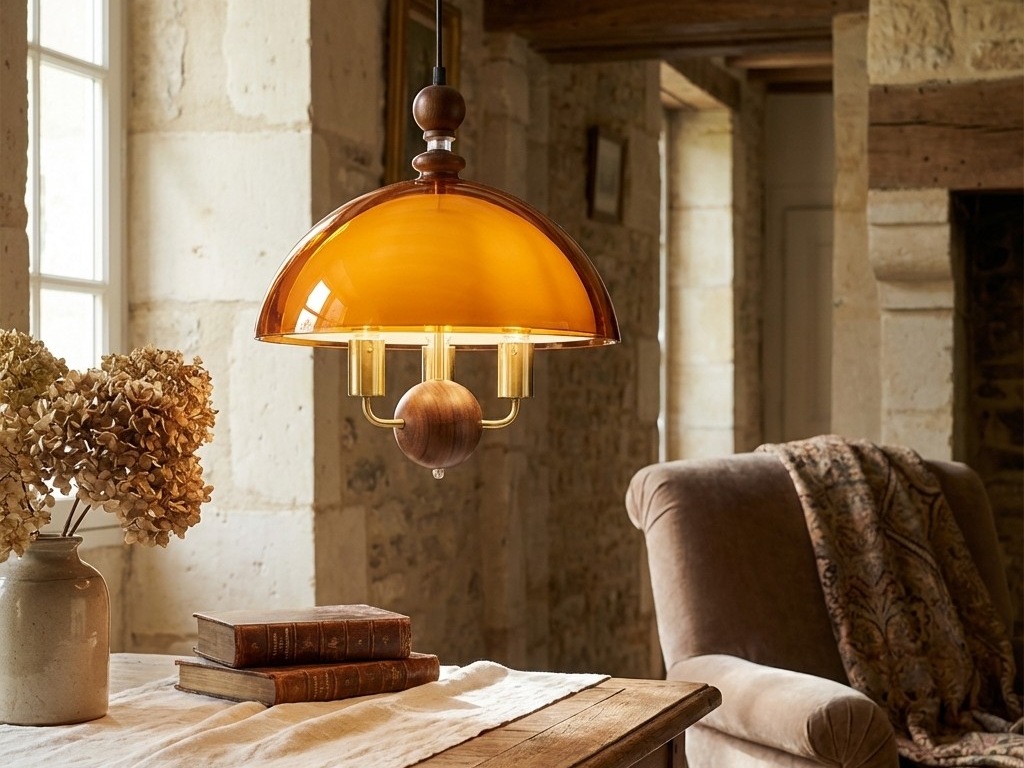 Sunset hanglamp in een warm interieur