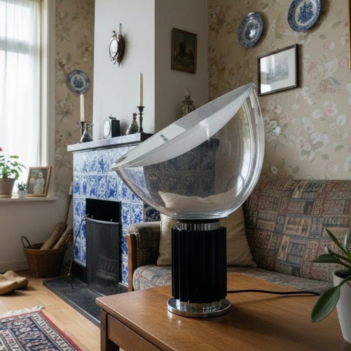 Fotorecensie van de glazen tafellamp