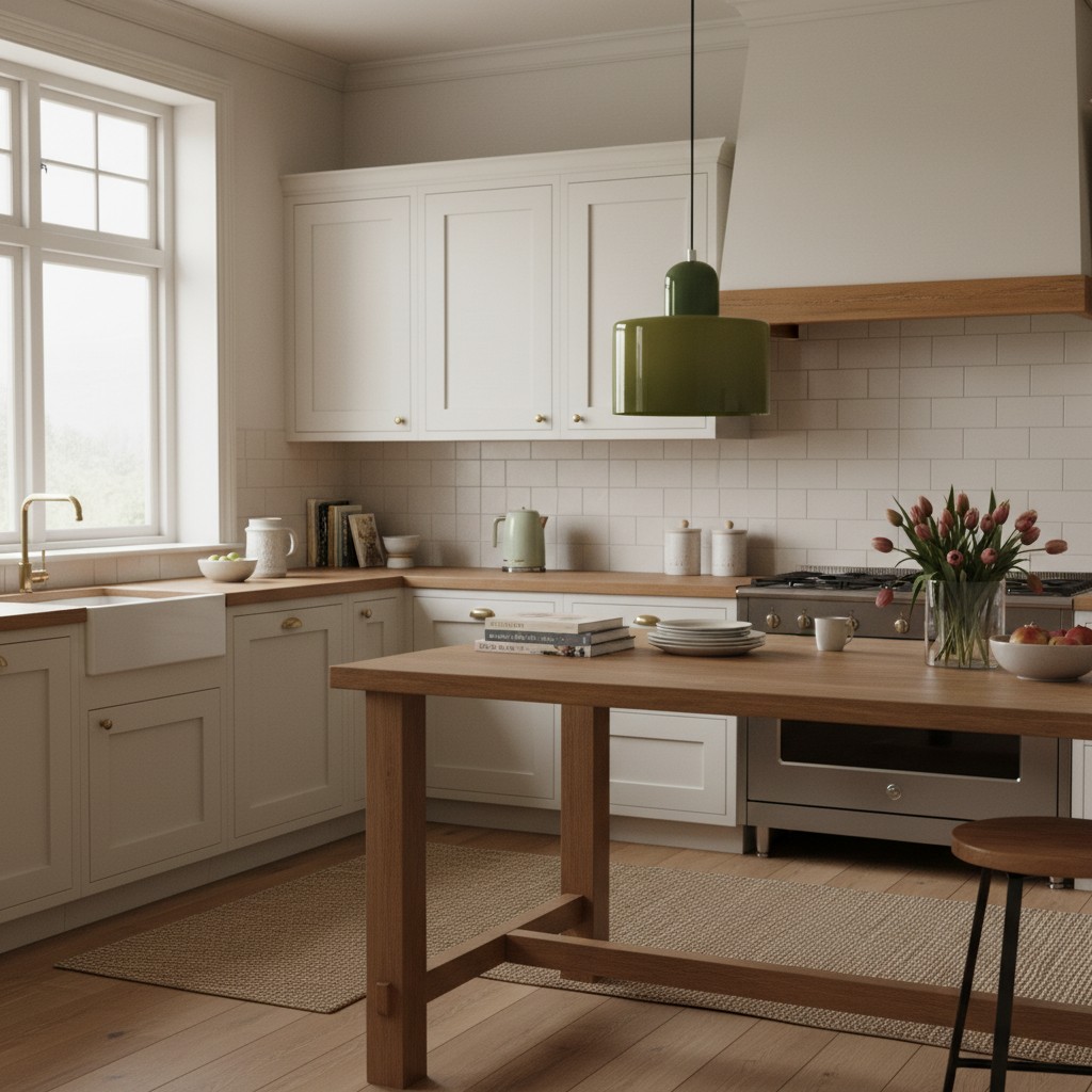 Morandi hanglamp in een keuken