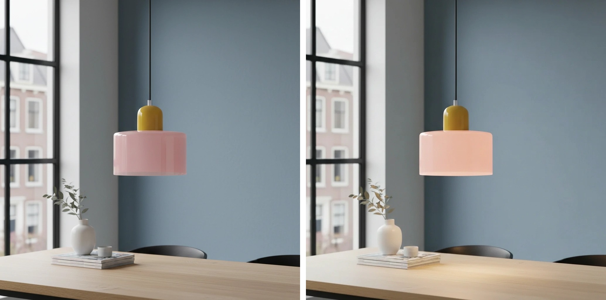 Lichtschakelaareffect van de Morandi hanglamp