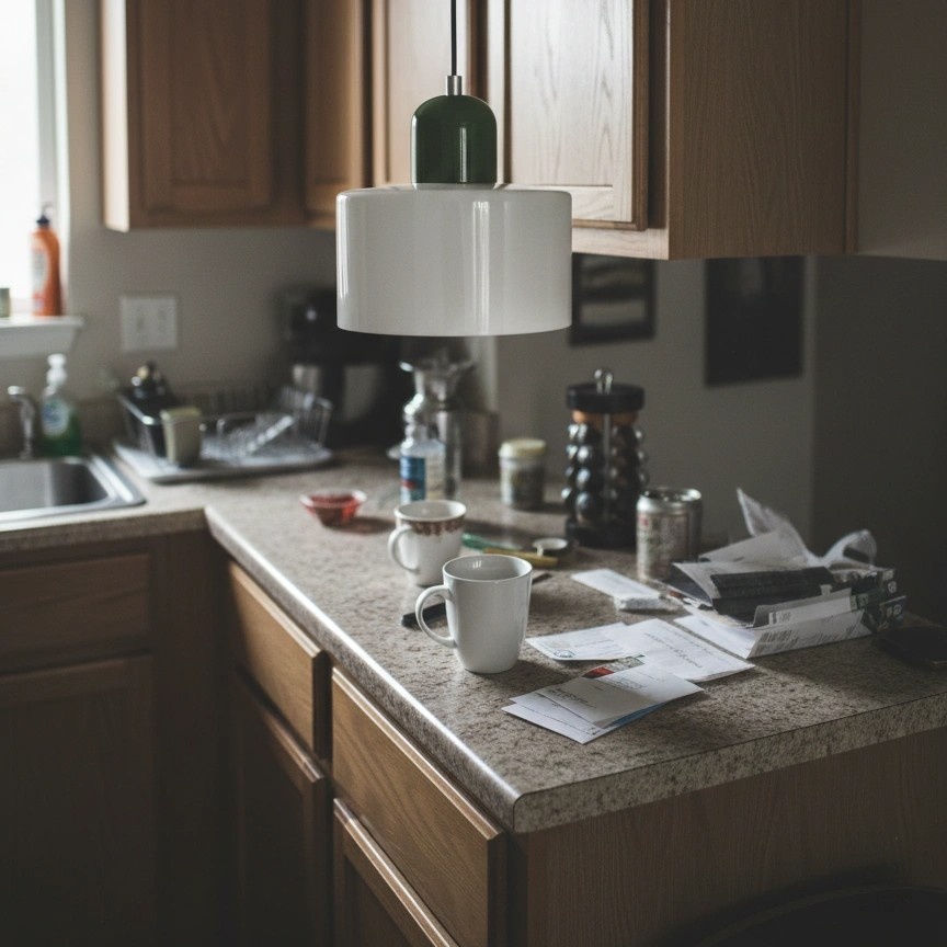 Fotorecensie van de Morandi hanglamp boven een aanrecht