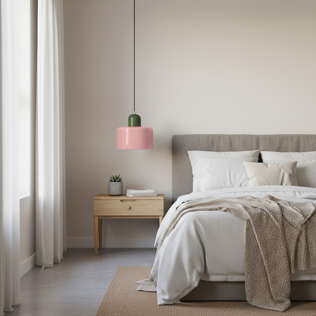 Morandi hanglamp in een zithoek