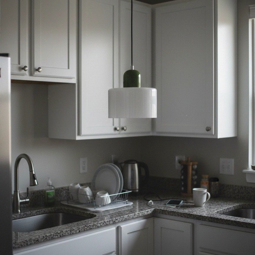 Fotorecensie van de Morandi hanglamp in een keuken