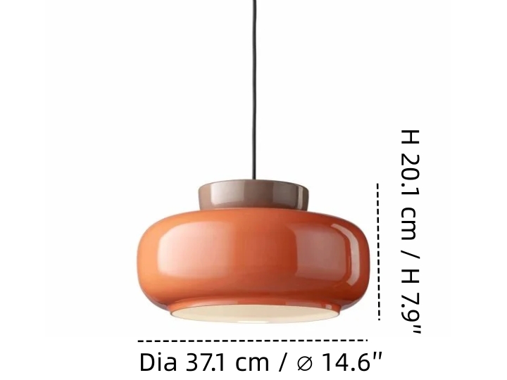 Productafmetingen van de Bauhaus hanglamp