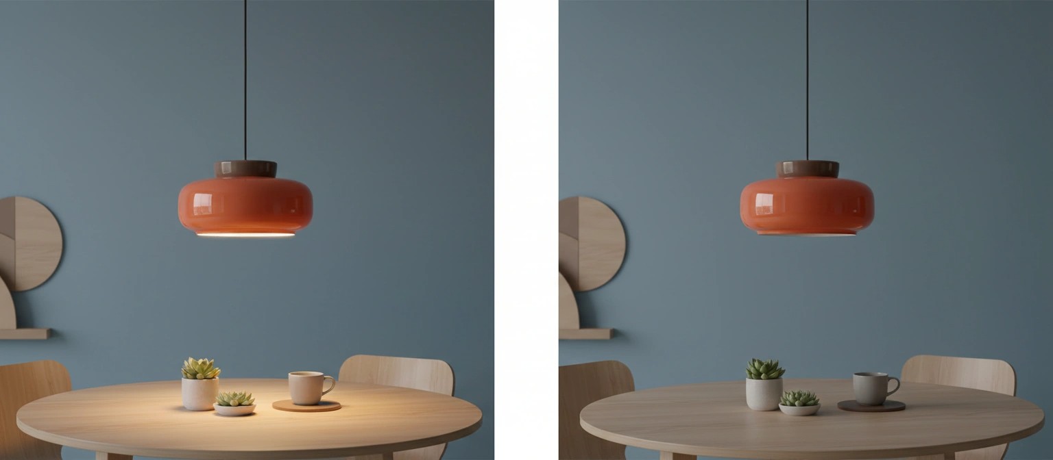 Lichtschakelaareffect van de Bauhaus hanglamp
