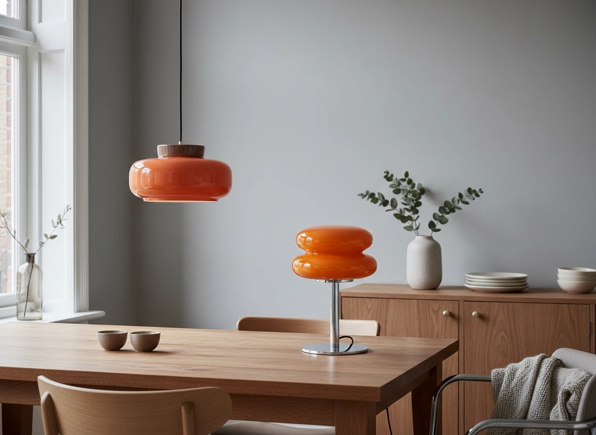 Bauhaus collectie met hanglamp en tafellamp