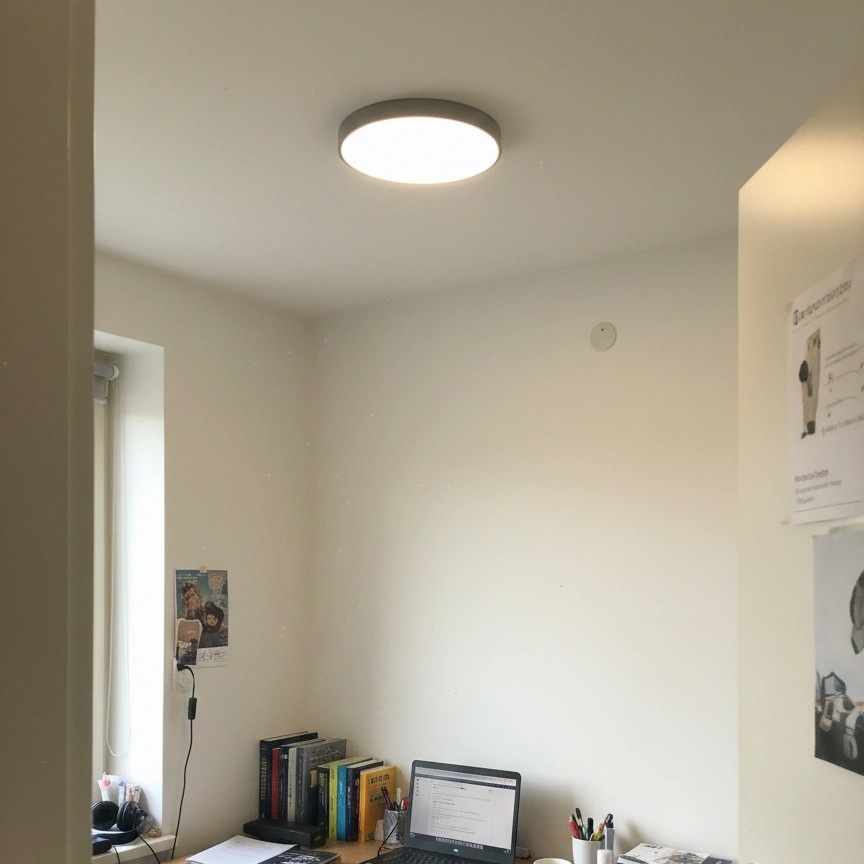 Fotorecensie van zwarte LED-plafondlamp