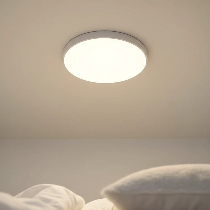 Fotorecensie van witte LED-plafondlamp