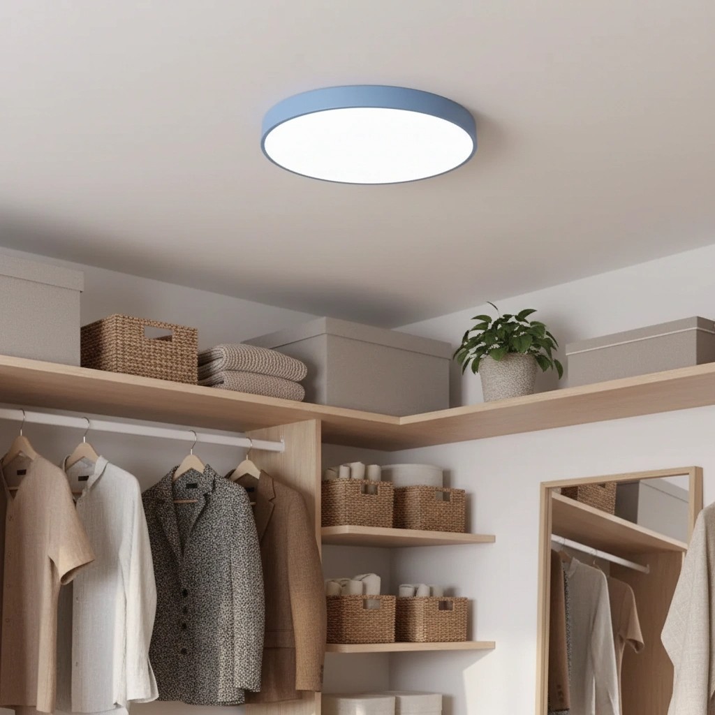 LED-plafondlamp in garderobe