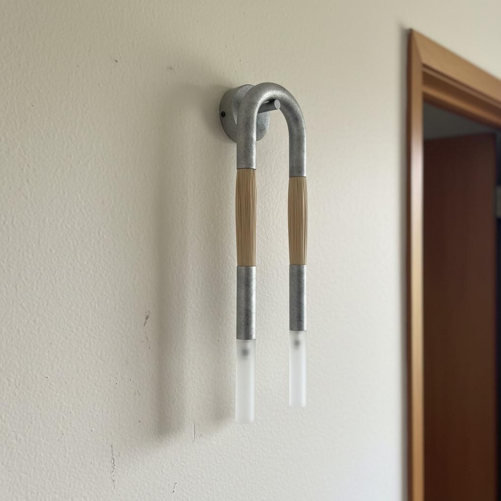 Strandia nikkel wandlamp in een gang