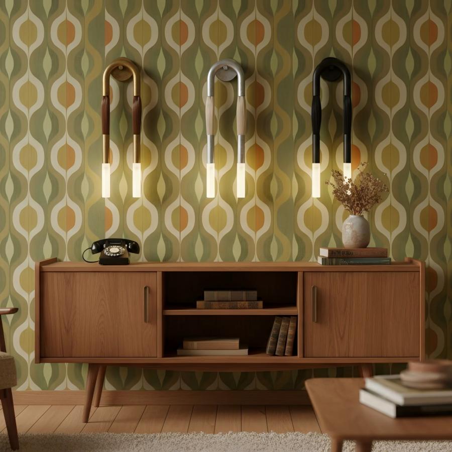 Strandia wandlampen in een ingerichte kamer