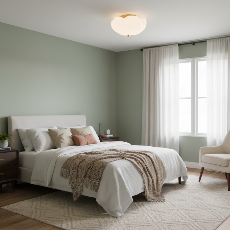 Modo ceiling light in een slaapkamer