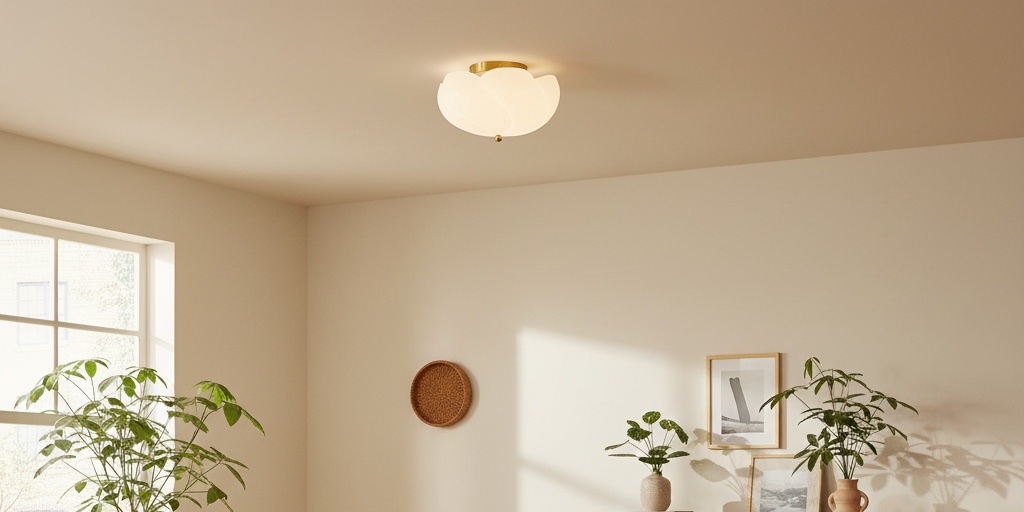 Modo ceiling light in een lichte kamer