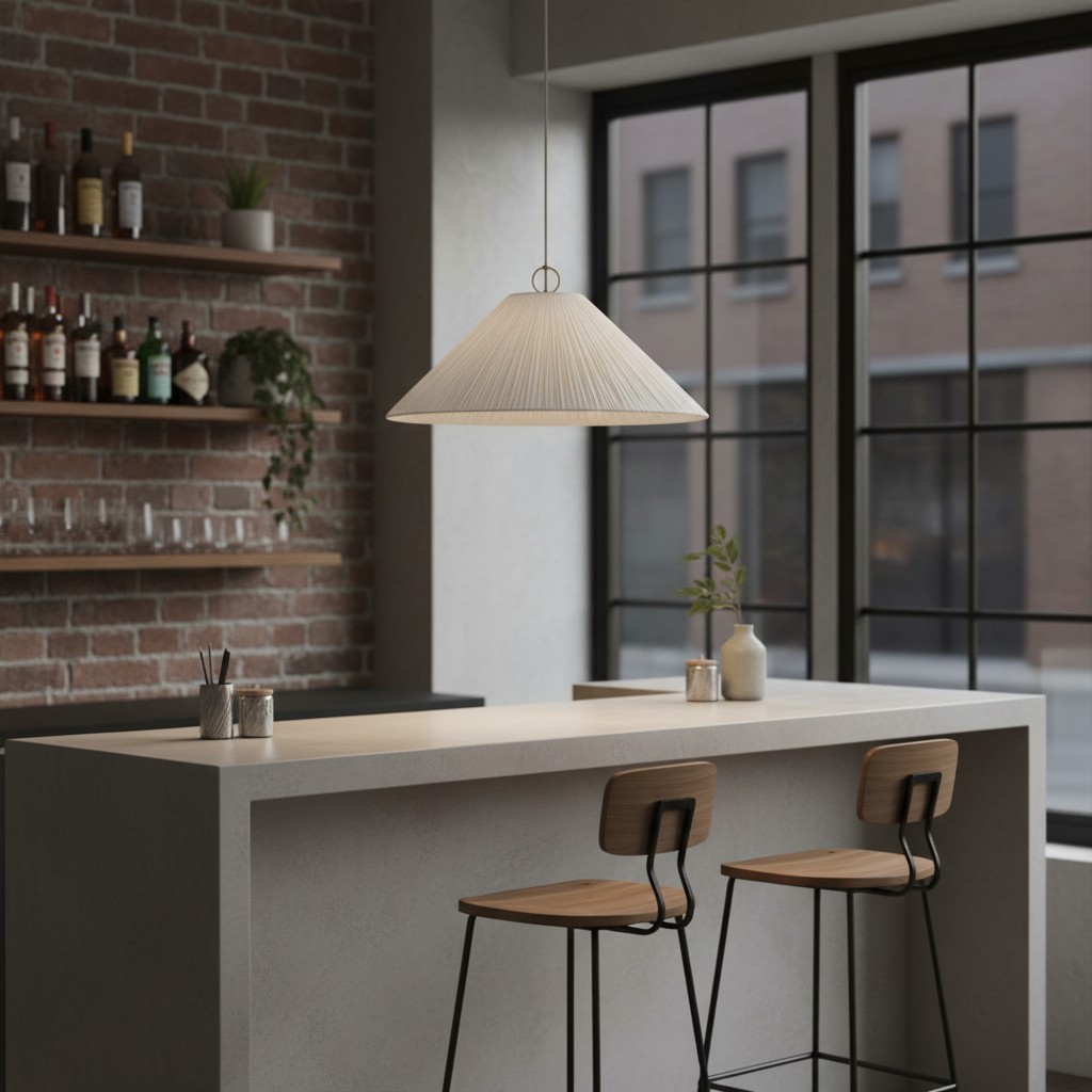 Blossine hanglamp boven een keukenbar