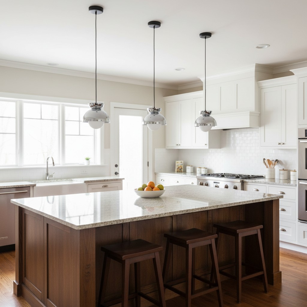 Aurelia hanglampen in witte keuken