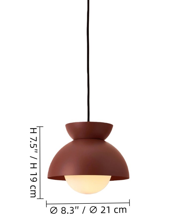 Maatdiagram van Aurelia hanglamp