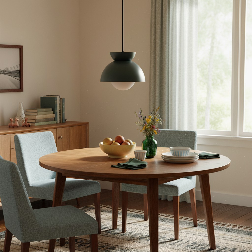 Groene Aurelia hanglamp in woonruimte