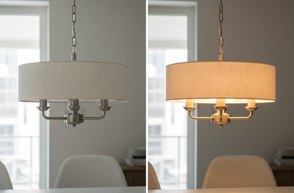 Aan en uit visueel effect van Tela Classic hanglamp
