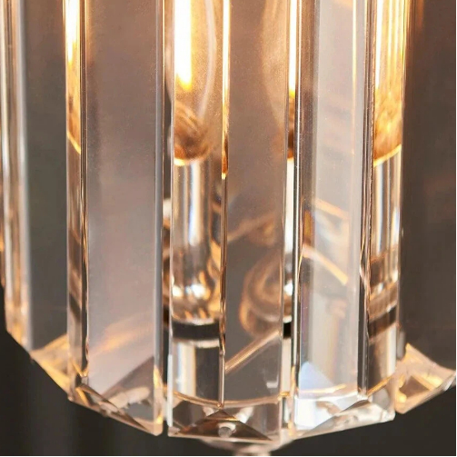Detail van de geslepen glazen kap