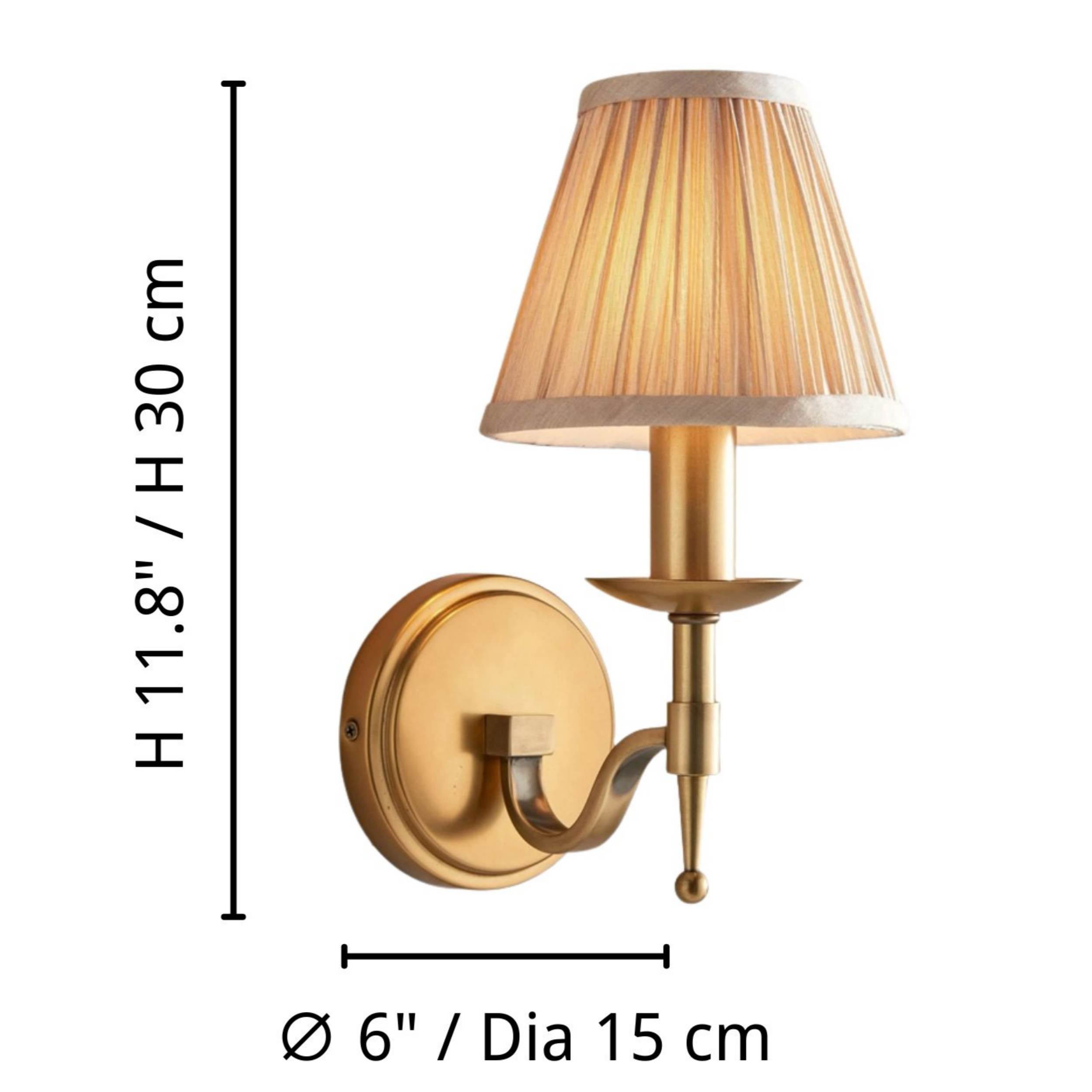 Afmetingen van de Tela wandlamp