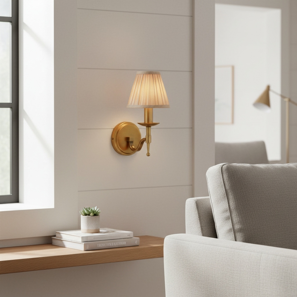 Klantfoto van Tela wandlamp in lichte kamer