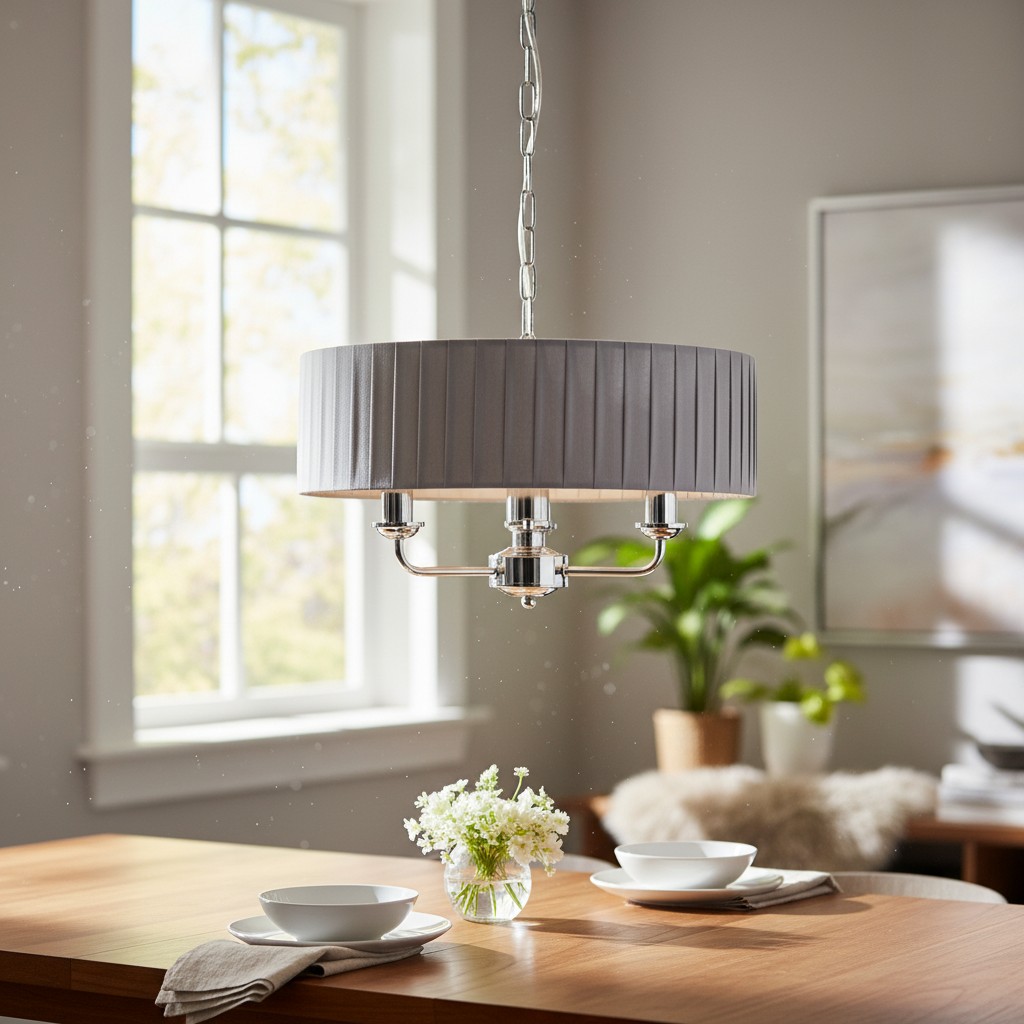 Klantfoto van Tela Classic hanglamp met grijze kap
