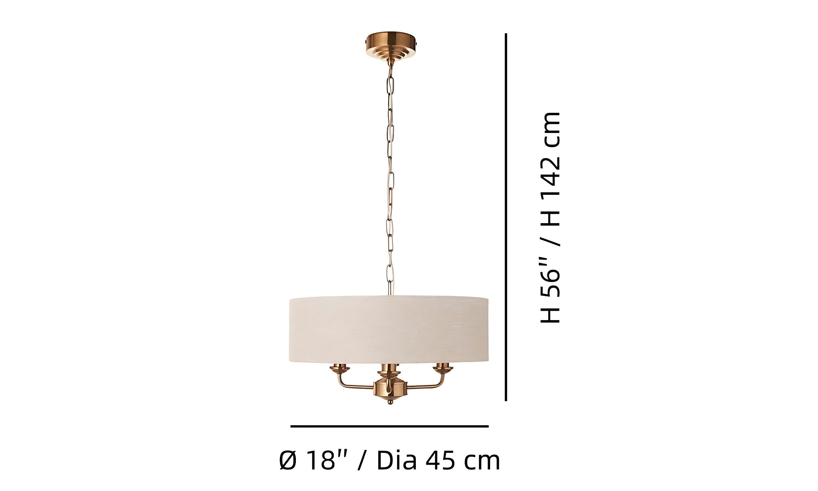 Armatuurafmetingen van Tela Classic hanglamp