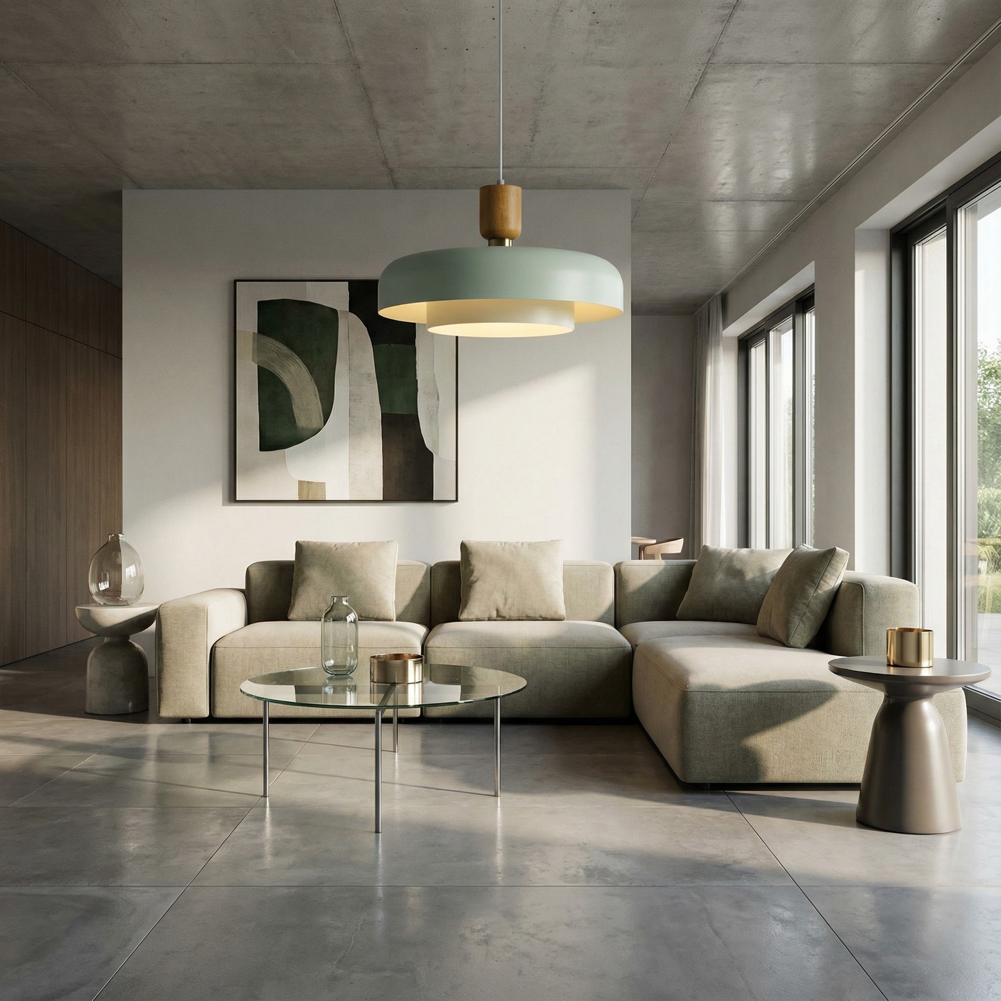 Orbulis hanglamp in een woonkamer