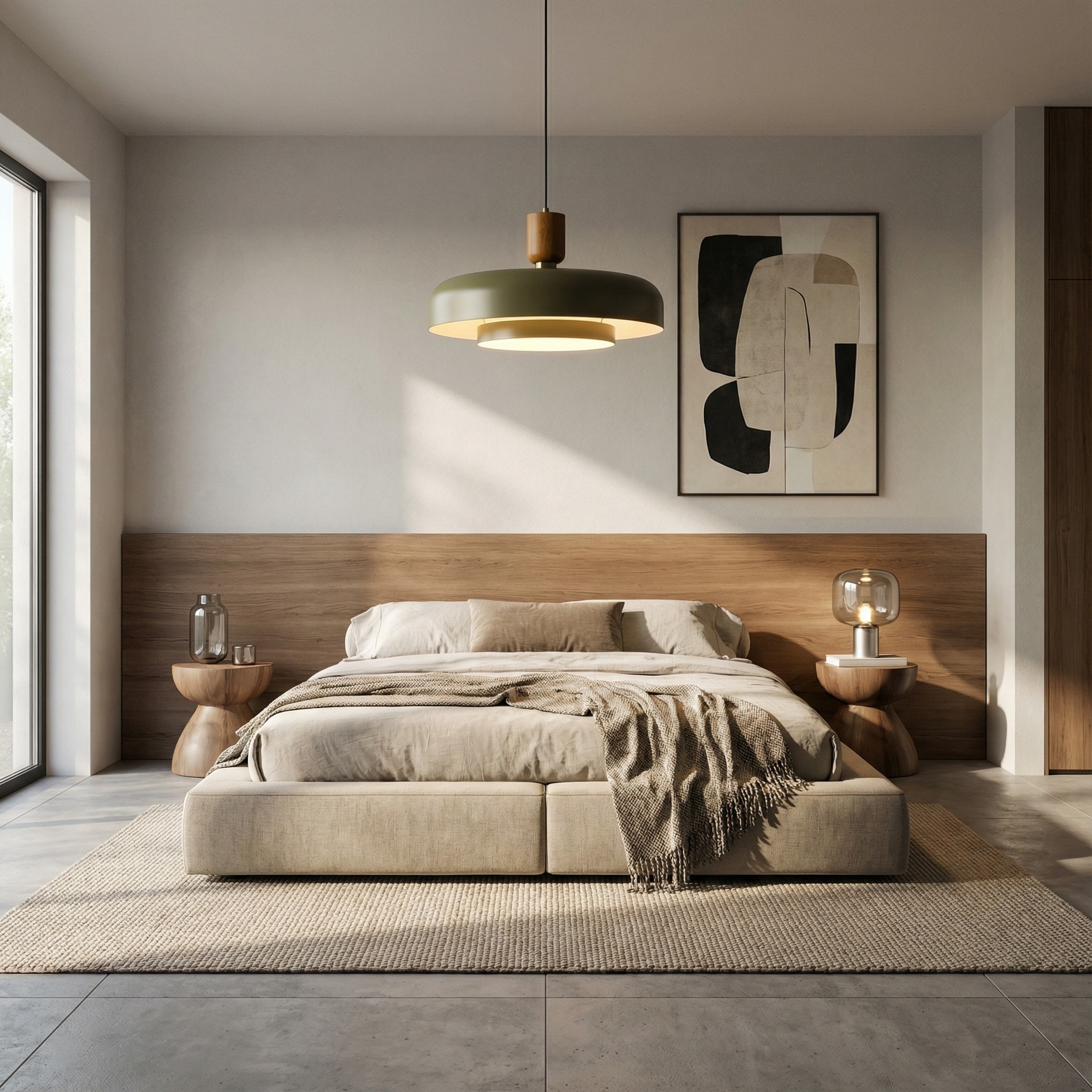 Orbulis hanglamp in een slaapkamer