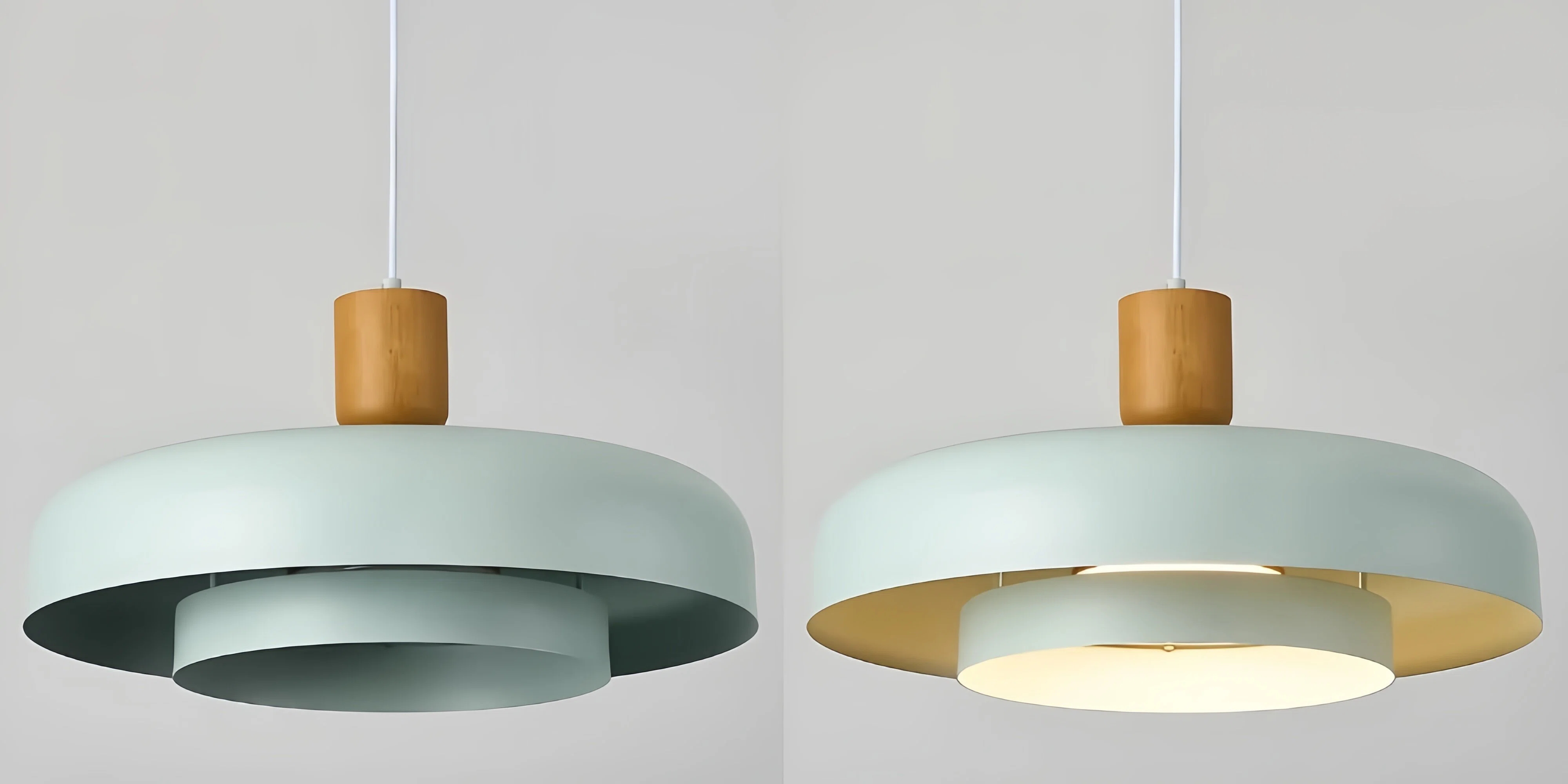 Aan en uit visueel effect van de Orbulis hanglamp