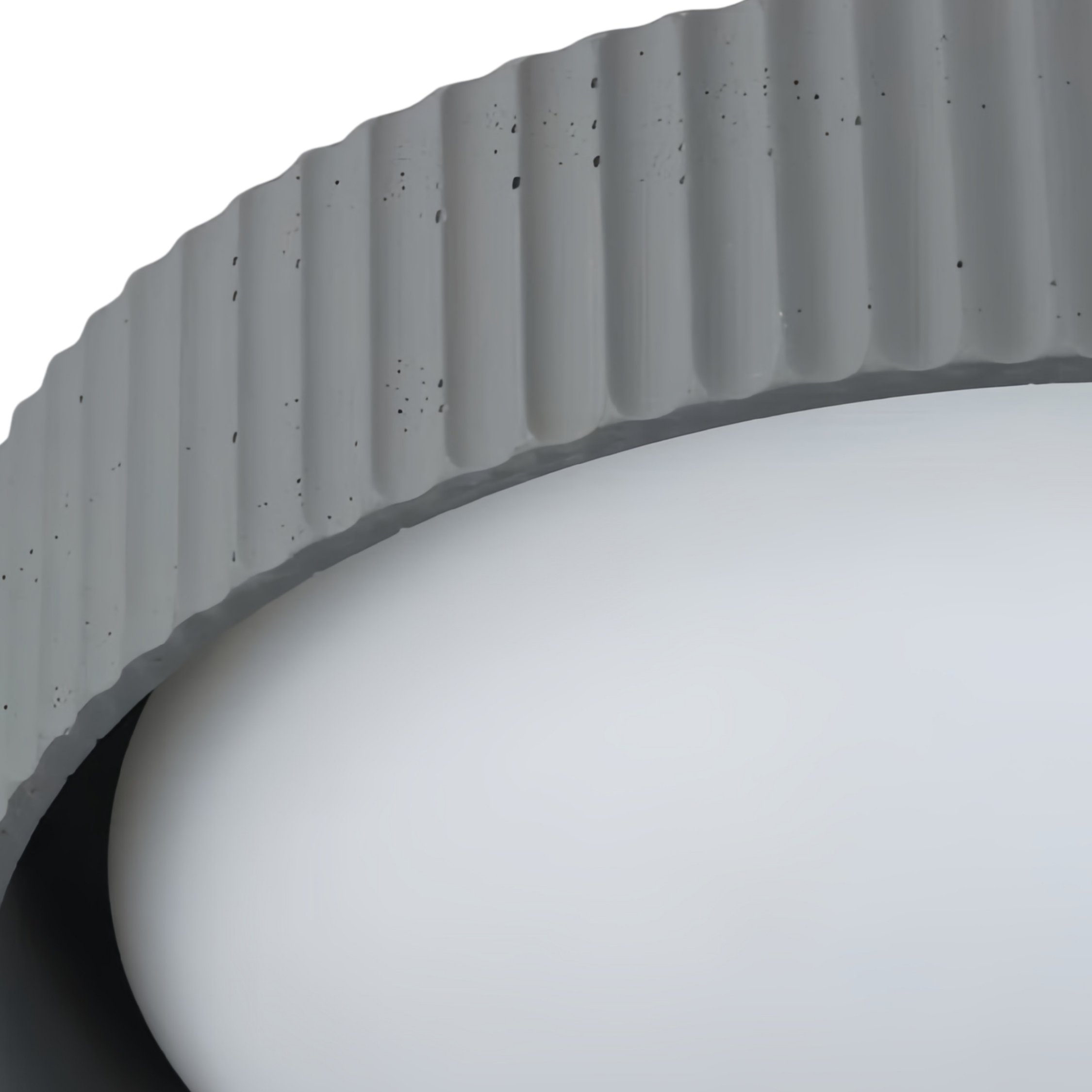 Grijze Acrion plafondlamp detail