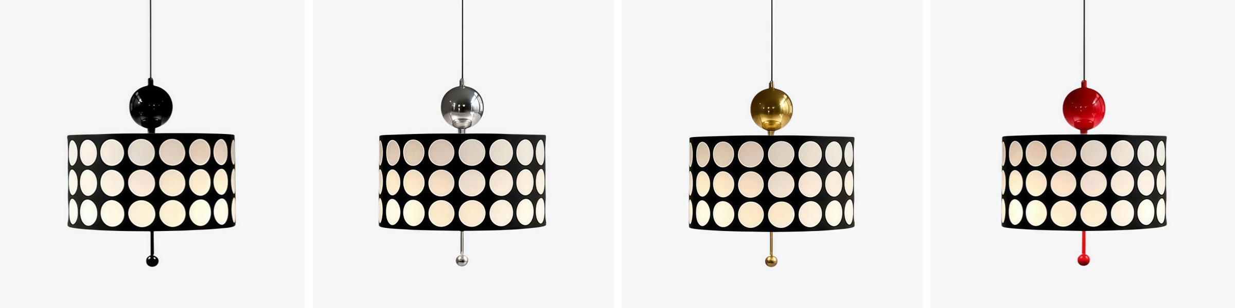 Beschikbare afwerkingen van de Dotrelia hanglamp