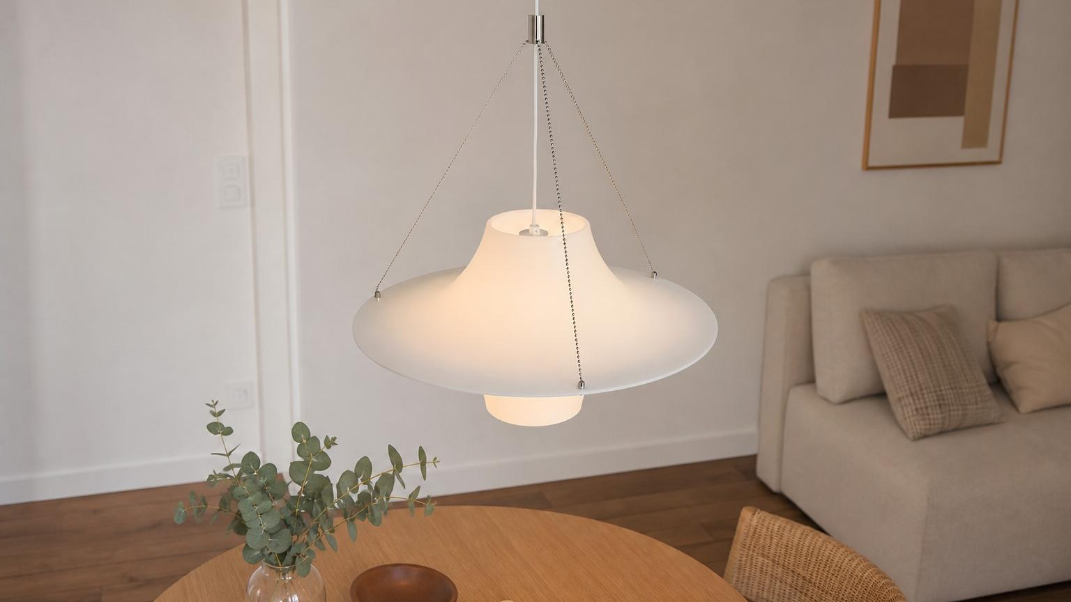 Saebery hanglamp in een elegante woonkamer