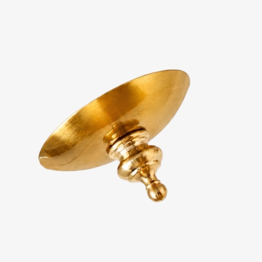 Close detail of the brass ceiling cap