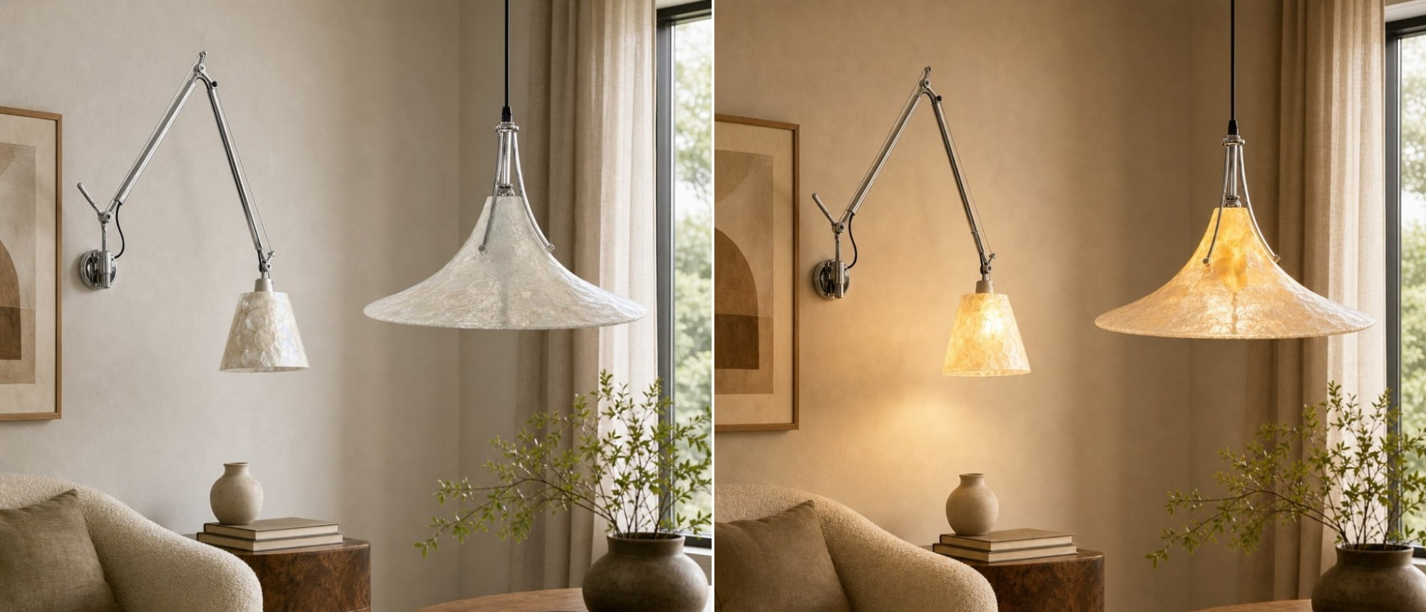 Lunavera ceiling light day and night room effect