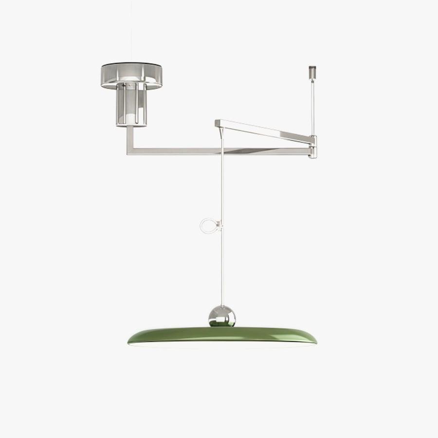 Groene en chromen Tizio hanglamp