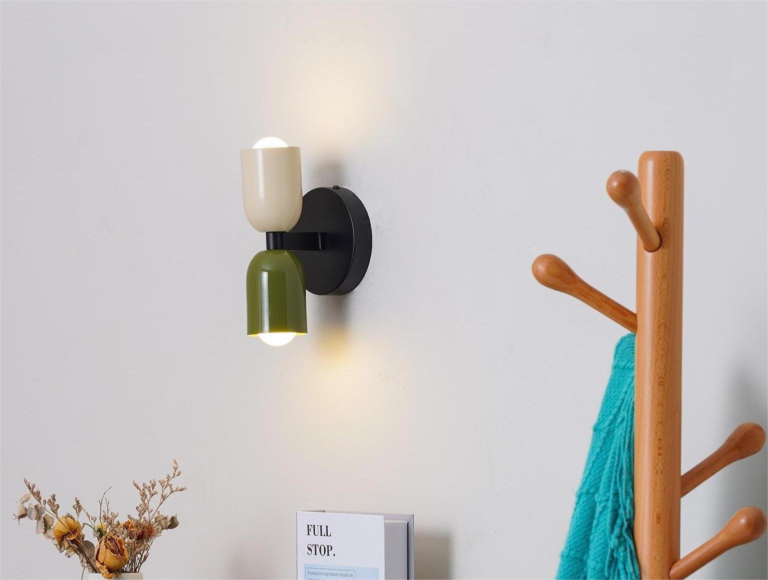 Echte shot-video van de wandlamp