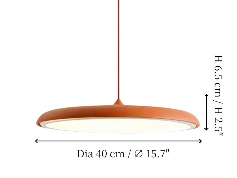 Afmetingen Macaron hanglamp diameter 40 cm