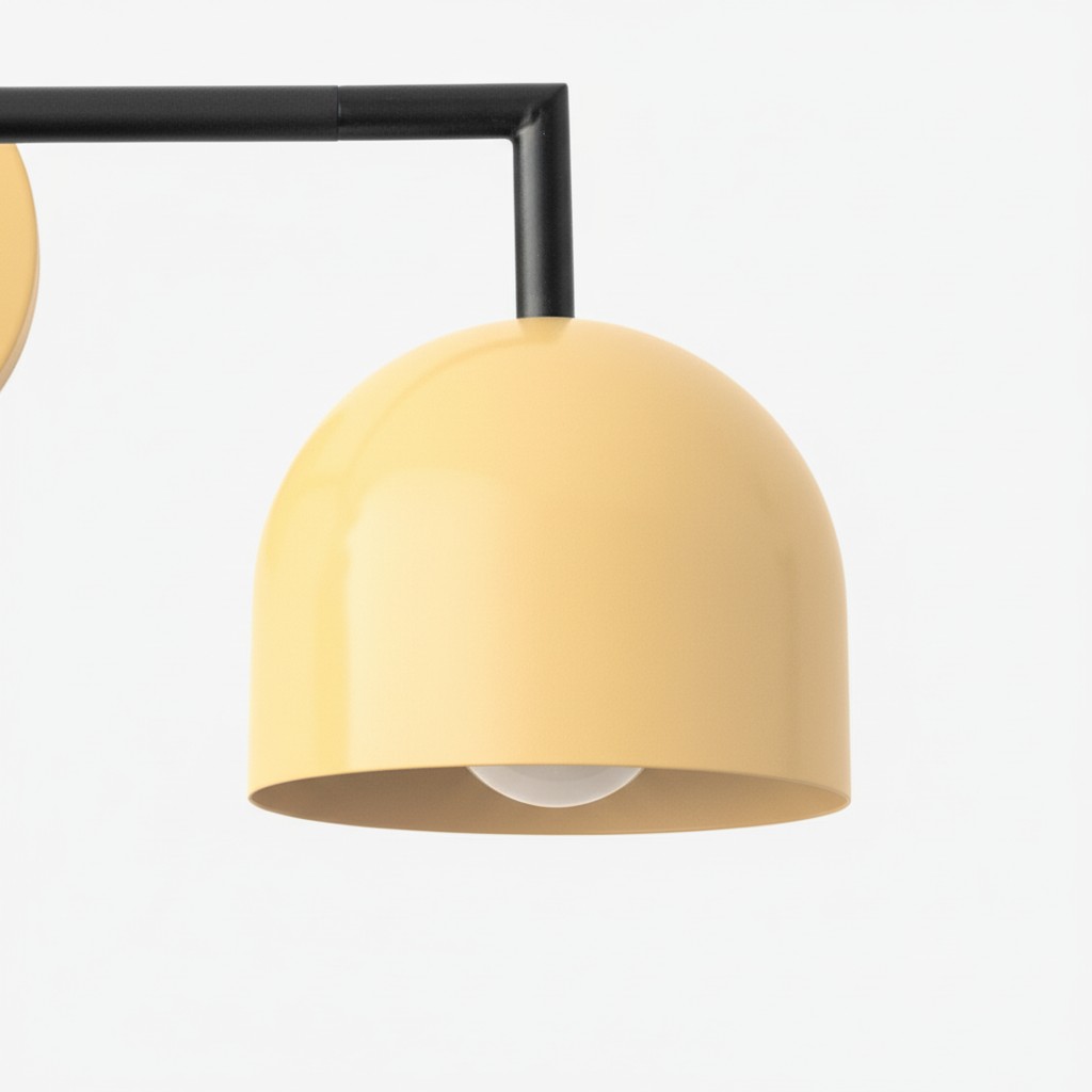 Detailweergave gele lampenkap