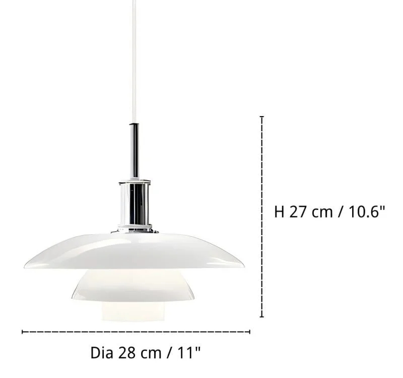 Productafmetingen van de hanglamp